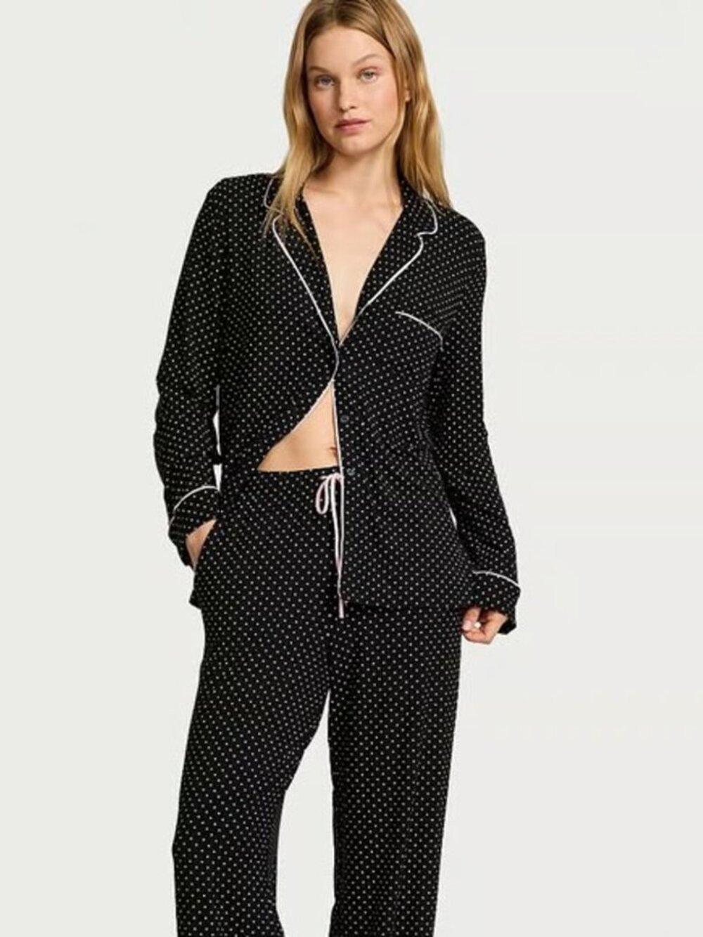 💕 Victoria's Secret Heavenly Modal Polka Dot Pajama Set XXL Soft Stretch 💕